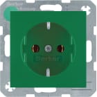 HAGER BOCCHIOTTI - Presa SCHUKO Berker S.1/B.3/B.7 verde opaco