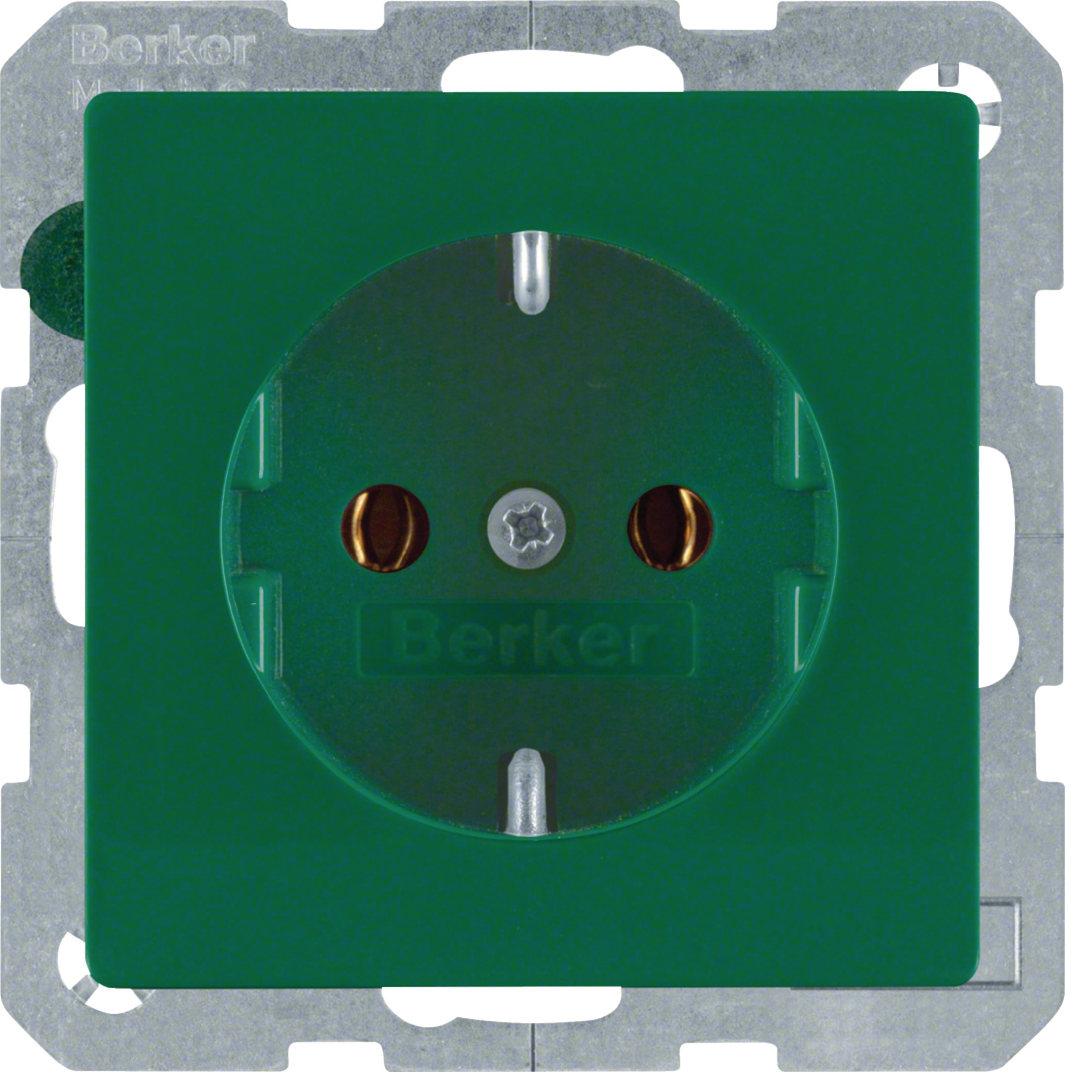 HAGER BOCCHIOTTI - Presa SCHUKO Berker Q.1/Q.3 verde velluto