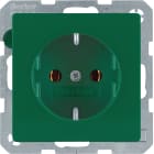 HAGER BOCCHIOTTI - Presa SCHUKO Berker Q.1/Q.3 verde velluto