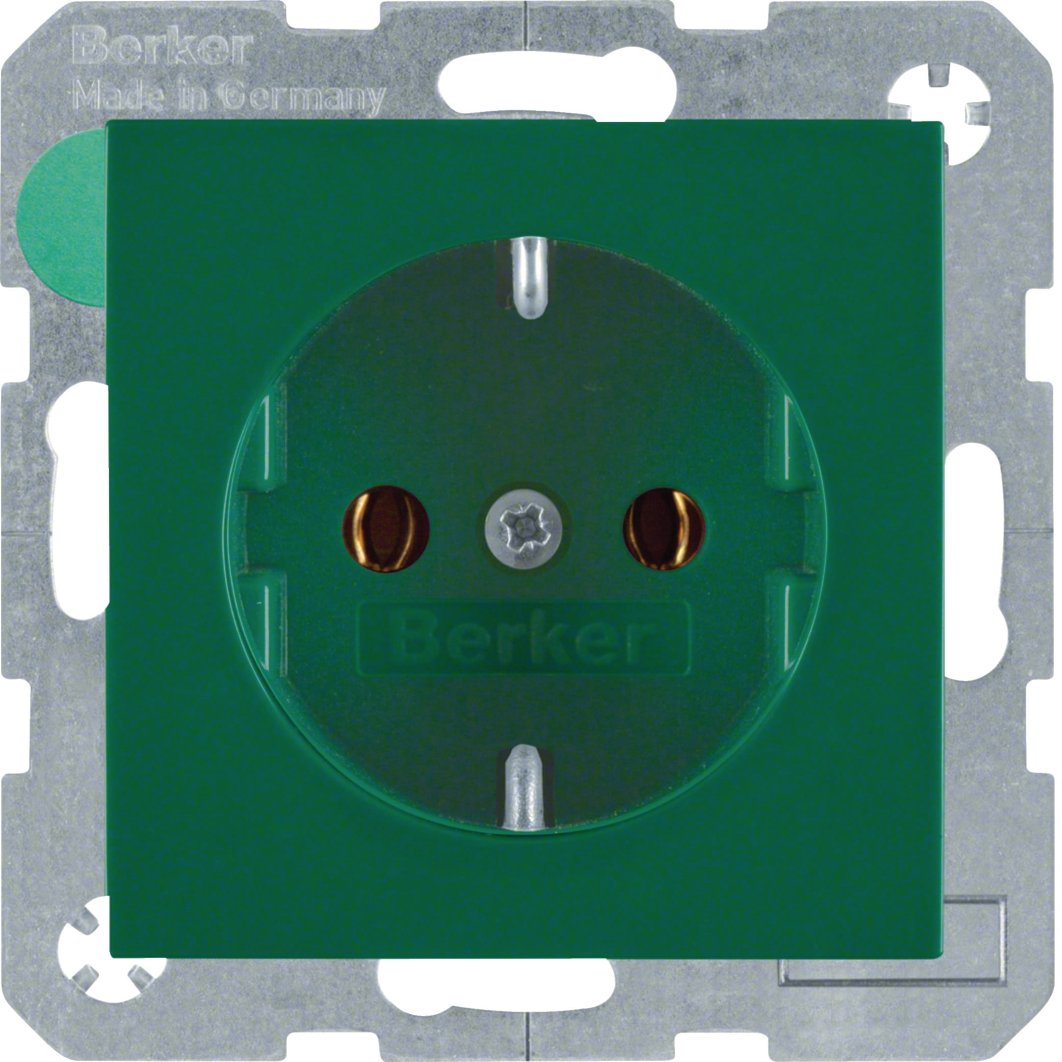 HAGER BOCCHIOTTI - Presa SCHUKO Berker S.1/B.3/B.7 verde lucido