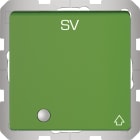 HAGER BOCCHIOTTI - Presa Schuko con coperchio, alta protezione contatti e LED, Q.x, verde opaco
