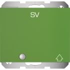 HAGER BOCCHIOTTI - Presa Schuko con coperchio, alta protezione contatti e LED, K.x, verde lucido.