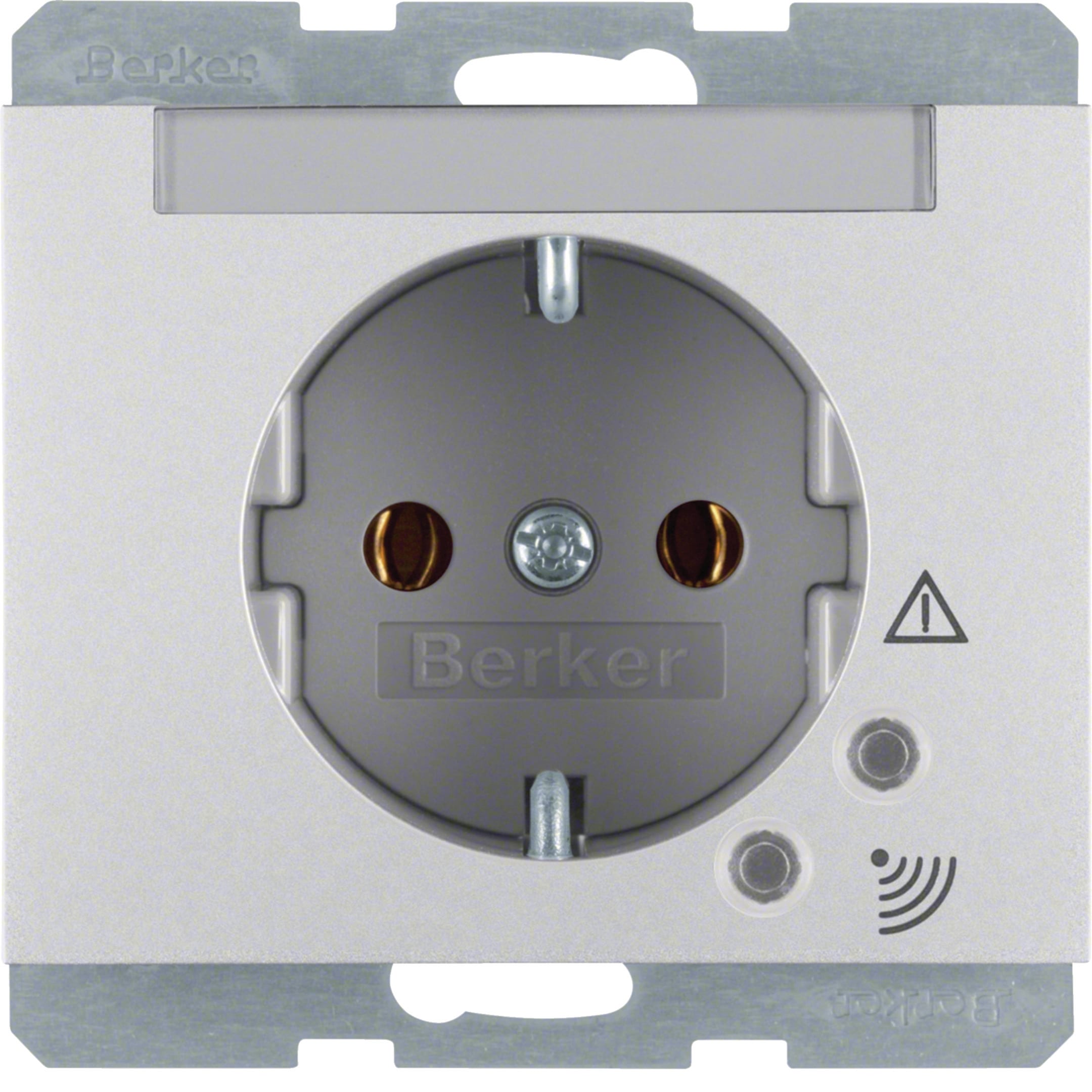 HAGER BOCCHIOTTI - Presa SCHUKO con protezione contro sovratensioni Berker K.5?alu opaco, vernic.