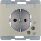 HAGER BOCCHIOTTI - Presa SCHUKO contro sovratensioni Serie K.5 acciaio inox opaco, vern.