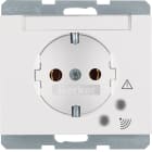 HAGER BOCCHIOTTI - Presa SCHUKO con protezione contro sovratensioni Berker K.1 bianco polare lucido