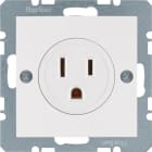 HAGER BOCCHIOTTI - Presa con messa a terra USA/CANADA NEMA 5-15 R Berker S.1 bianco polare opaco