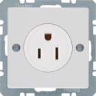 HAGER BOCCHIOTTI - Presa con messa terra USA/CANADA NEMA 5-15 R Berker Q.1/Q.3 bianco polare vellut