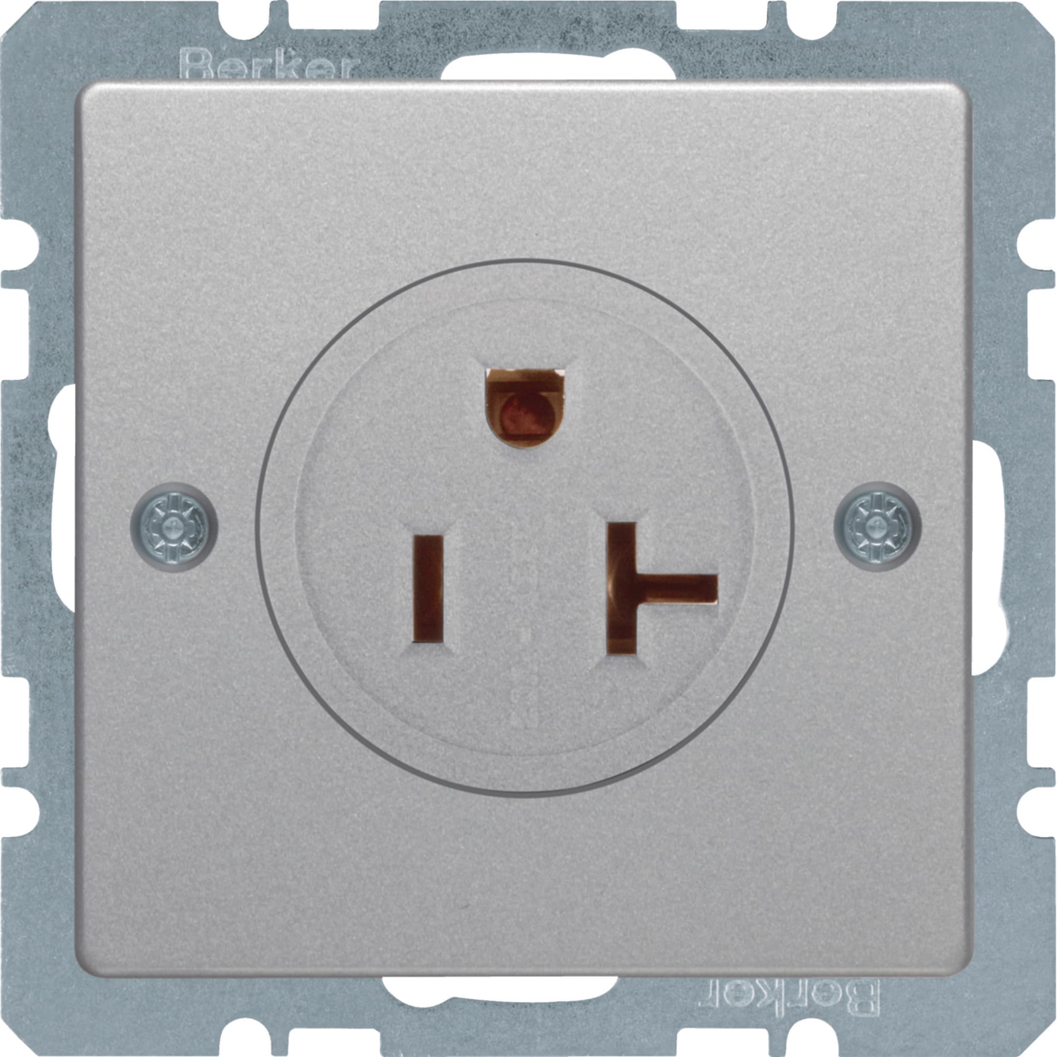 HAGER BOCCHIOTTI - Presa con messa a terra USA/CANADA NEMA 5-20 R Q.1/Q.3 alu velluto, verniciato