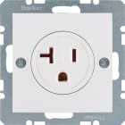 HAGER BOCCHIOTTI - Presa con messa a terra USA/CANADA NEMA 5-20 R Berker S.1 bianco polare lucido