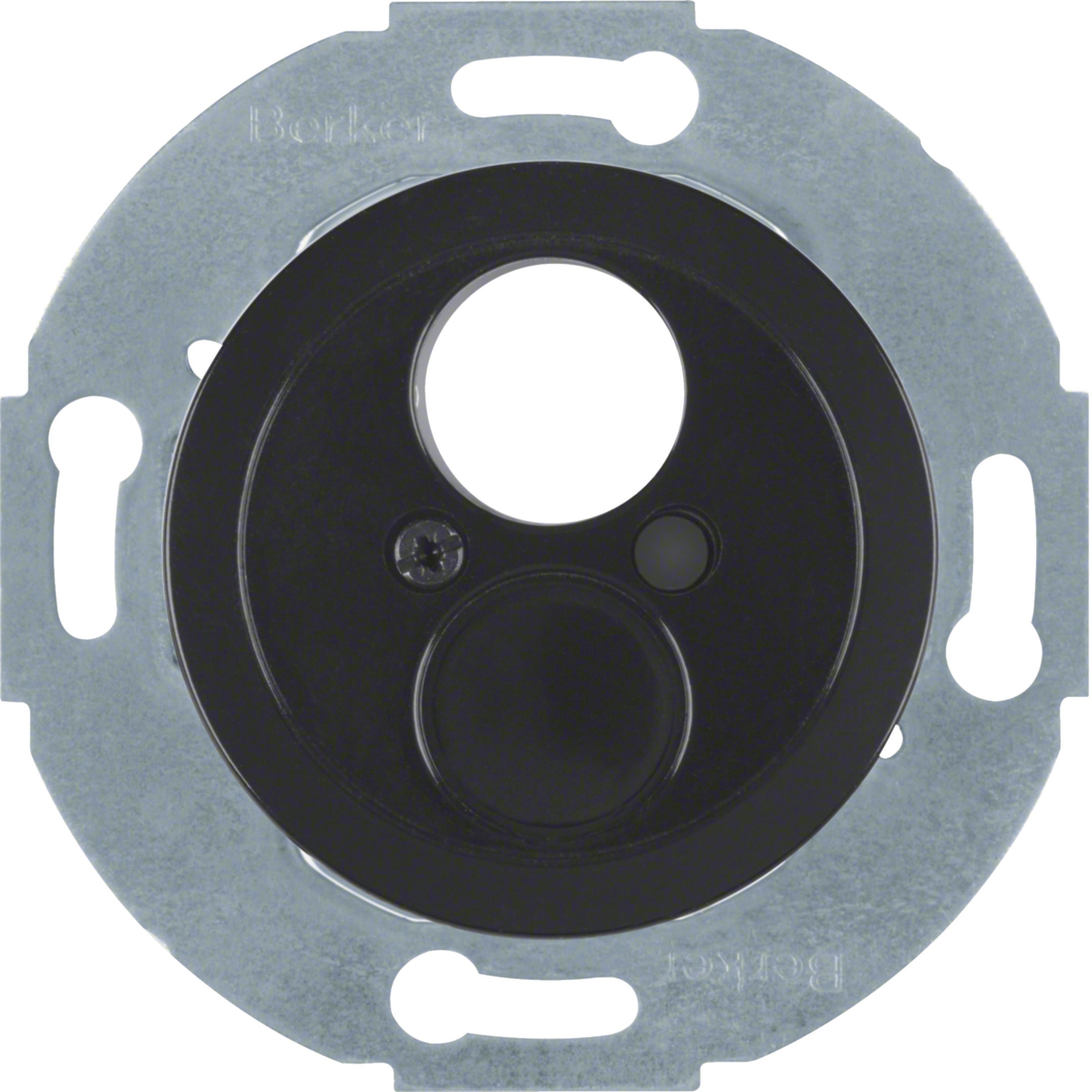 HAGER BOCCHIOTTI - Inserto con pezzo centrale per miniconnettore Serie 1930/Glas nero lucido