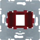 HAGER BOCCHIOTTI - Piastra supporto con alloggiam. rosso singola x Modular Jack communicazione