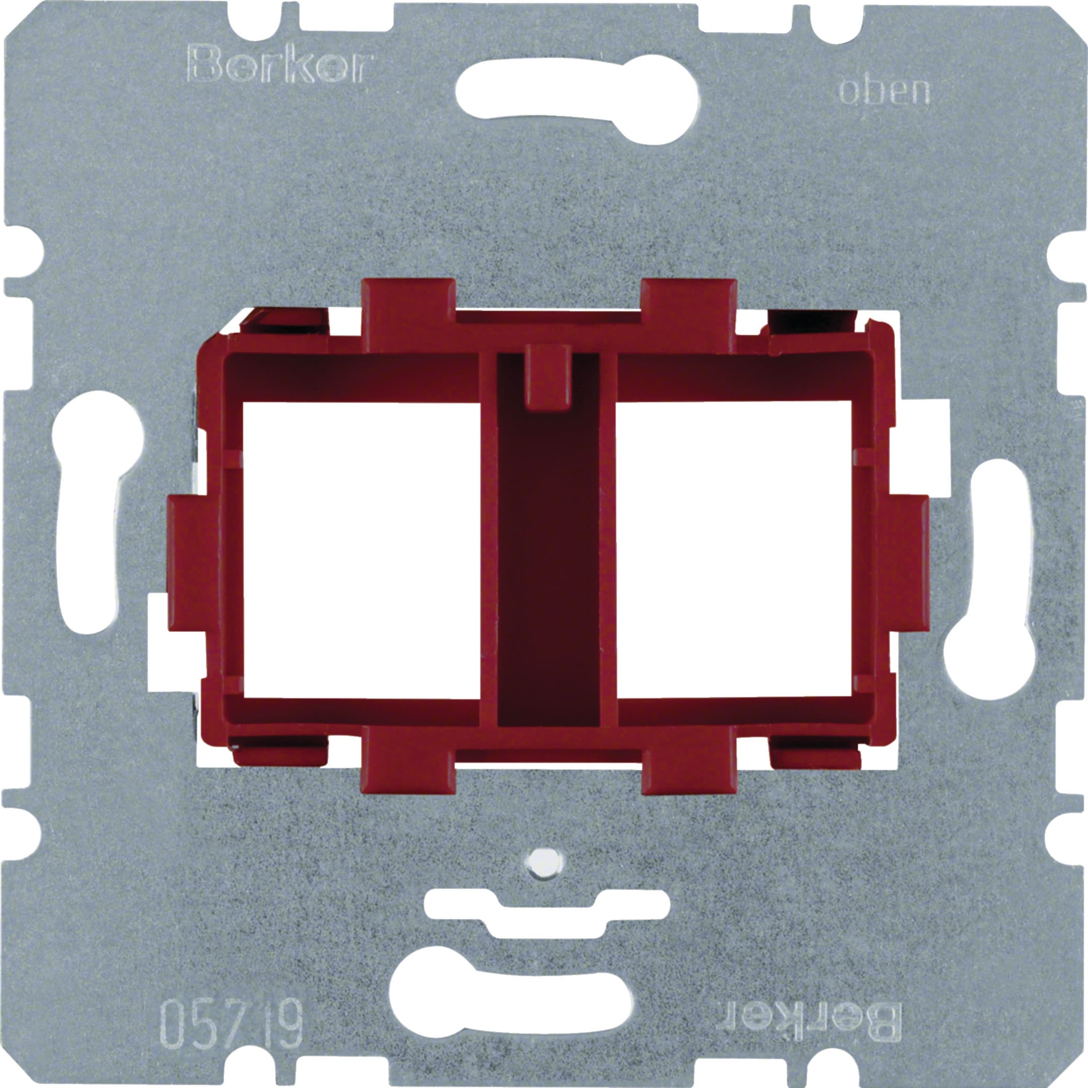 HAGER BOCCHIOTTI - Piastra supporto con alloggiam. rosso doppia x Modular Jack communicazione