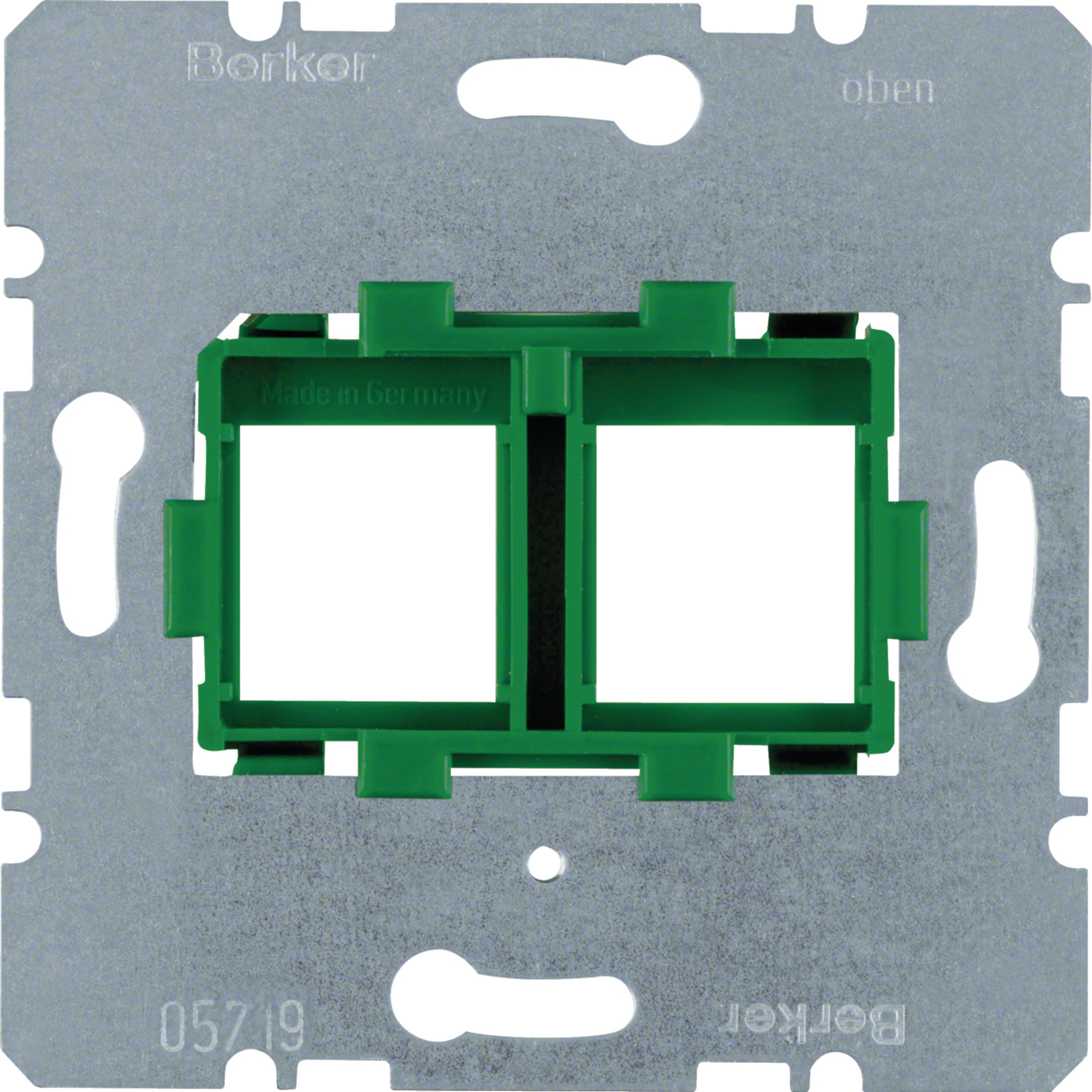 HAGER BOCCHIOTTI - Piastra supporto con alloggiam. verde doppia x Modular Jack communicazione
