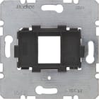 HAGER BOCCHIOTTI - Piastra di supporto con alloggiamento nero singola per Modular Jack