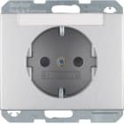 HAGER BOCCHIOTTI - Presa SCHUKO con portaetichetta Berker K.5 alu opaco, verniciato