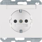 HAGER BOCCHIOTTI - Presa SCHUKO con portaetichetta Berker K.1 bianco polare lucido