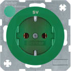 HAGER BOCCHIOTTI - P.SCHUKO STAMPA "SV" R1/R3 VERDE LUC.