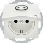 HAGER BOCCHIOTTI - Presa SCHUKO + coperch x costr. no barr. archit.Serie S.1/B.3/B.7 bianco pol. op