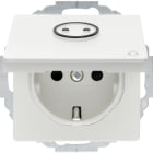 HAGER BOCCHIOTTI - Presa SCHUKO + coperch x costr. senza barr. archit.Serie Q.1/Q.3 bianco pol vell