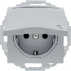 HAGER BOCCHIOTTI - Presa SCHUKO con coperchio a cerniera Serie B.7 alu opaco, verniciato