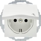 HAGER BOCCHIOTTI - Presa SCHUKO con coperchio a cerniera Serie S.1/B.3/B.7 bianco polare opaco