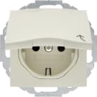 HAGER BOCCHIOTTI - Presa SCHUKO con coperchio a cerniera Serie S.1 bianco lucido