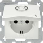 HAGER BOCCHIOTTI - Presa SCHUKO + coperch x costr. senza barr. archit.Serie S.1/B.3/B.7 bia pol. op