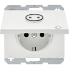HAGER BOCCHIOTTI - Presa SCHUKO con coperchio x costr. senza barr. archit.Serie K.1 bianco pol. luc