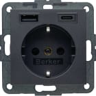 HAGER BOCCHIOTTI - PRESA SCHUKO/USB AC 20W PD B.3 ANTR.OP.