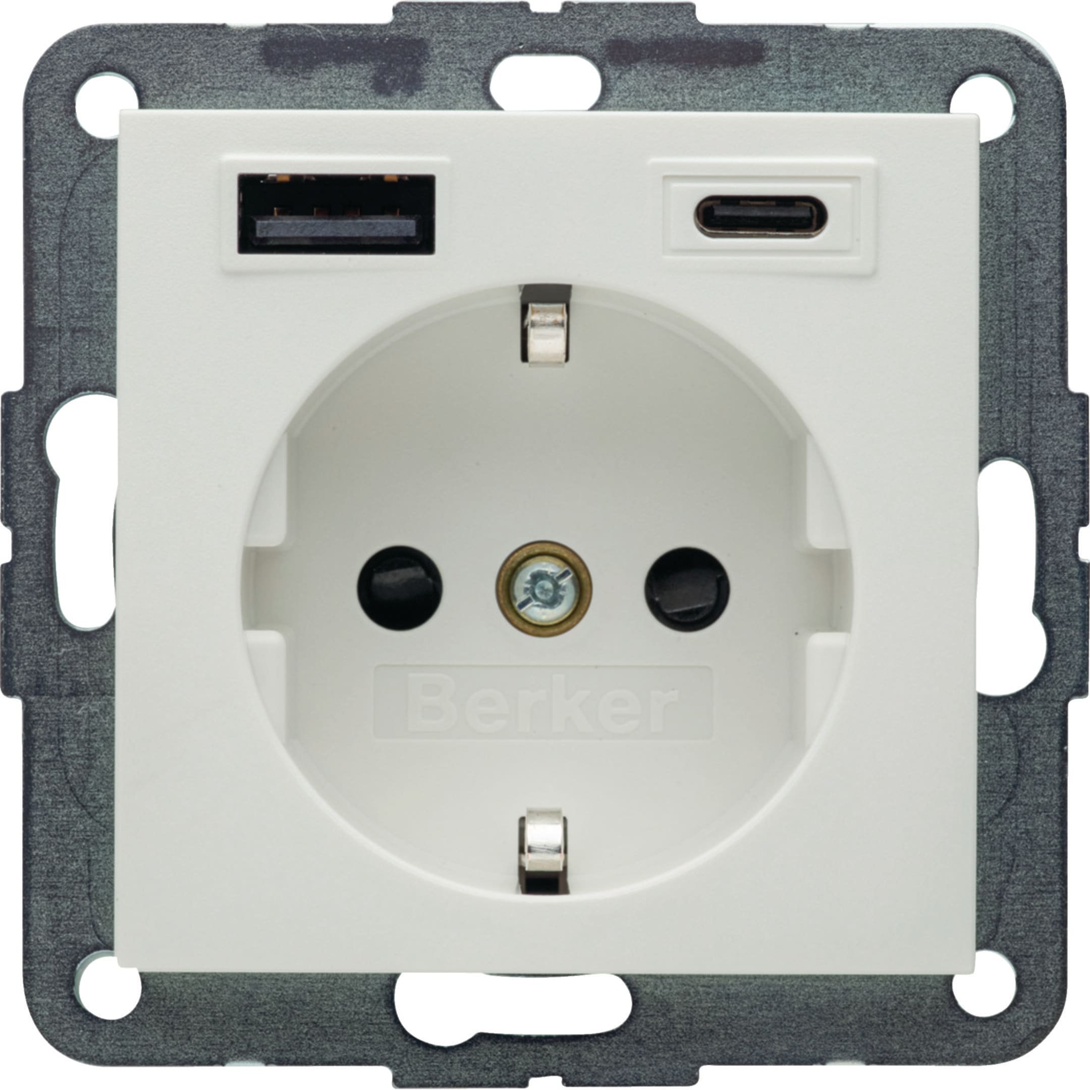 HAGER BOCCHIOTTI - PRESA SCHUKO/USB AC 20W PD S.1 BIA.POL.