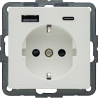 HAGER BOCCHIOTTI - PRESA SCHUKO/USB AC 20W PD Q.X BIA.POL.