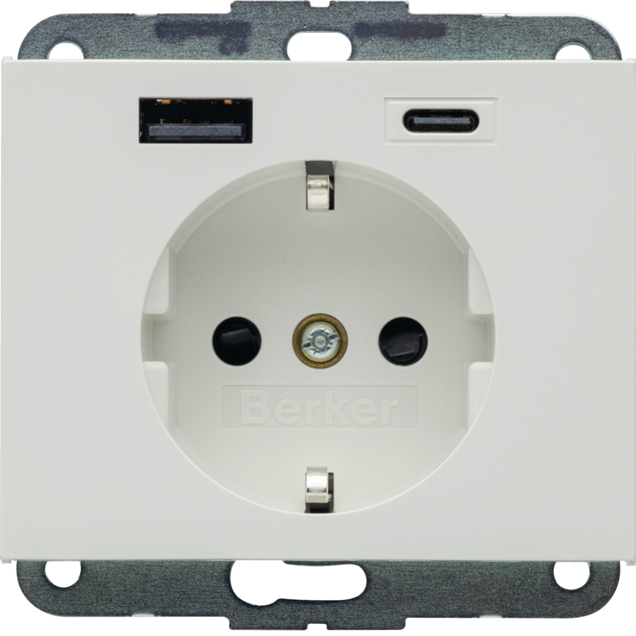 HAGER BOCCHIOTTI - PRESA SCHUKO/USB AC 20W PD K.X BIA.POL.