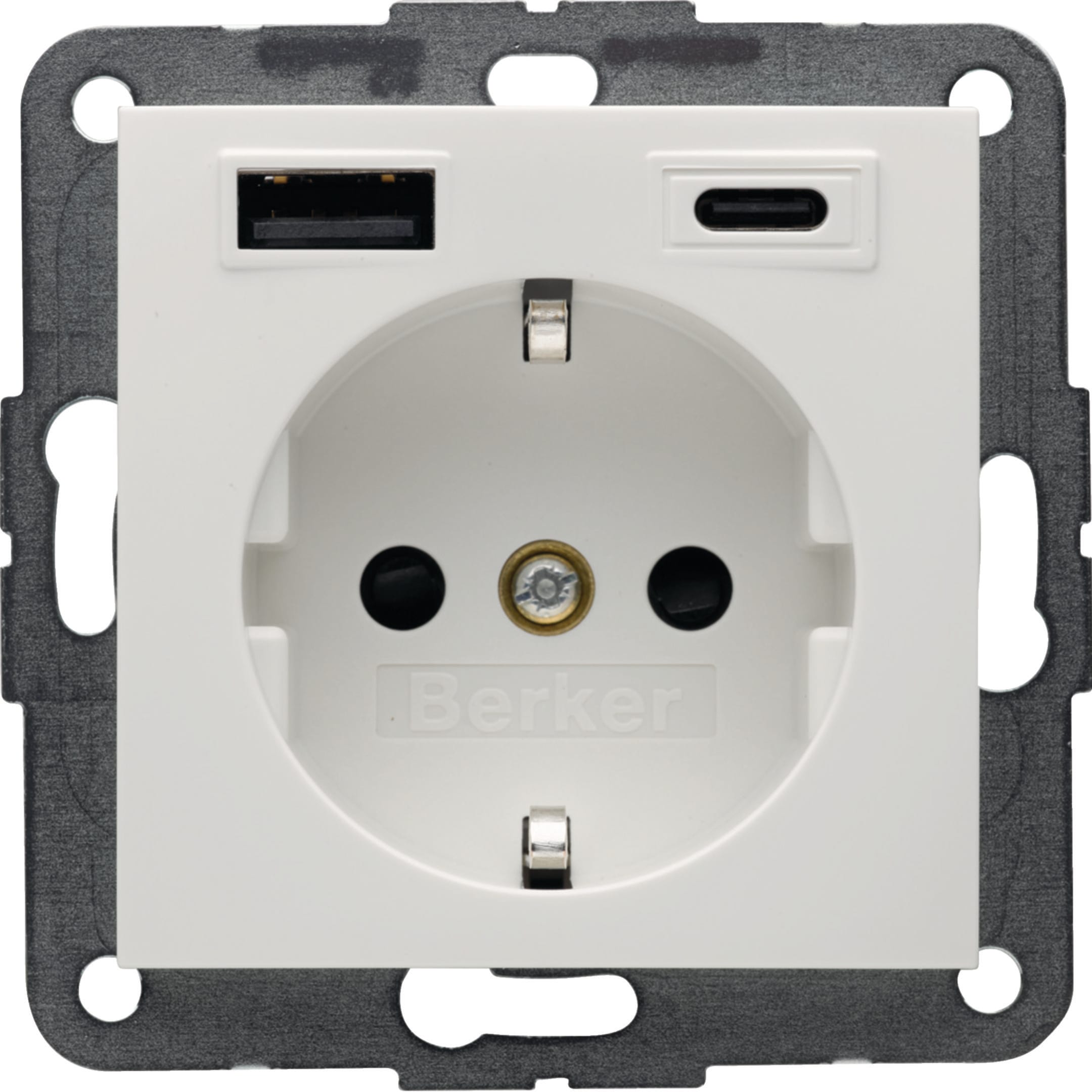 HAGER BOCCHIOTTI - PRESA SCHUKO/USB AC 20W PD S.1 BIA. POL.