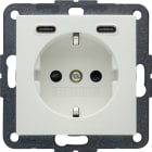 HAGER BOCCHIOTTI - PRESA SCHUKO/USB CC 20W PD S.1 BIA.POL.