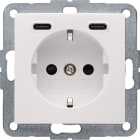 HAGER BOCCHIOTTI - PRESA SCHUKO/USB CC 20W PD S.1 BIA.LUC.