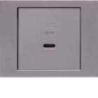 HAGER BOCCHIOTTI - PEZZO CENTRALE PER USB K.X, ACCIAIO