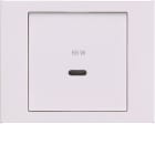 HAGER BOCCHIOTTI - PEZZO CENTRALE PER USB K.X, BIANCO POL.