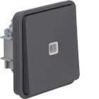 HAGER BOCCHIOTTI - puls. contatto di commutazione illuminato Serie W.1 grigio opac