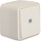 HAGER BOCCHIOTTI - Puls., contatto di commutazione, illuminato a parete Serie W.1 Bianco pol. opaco