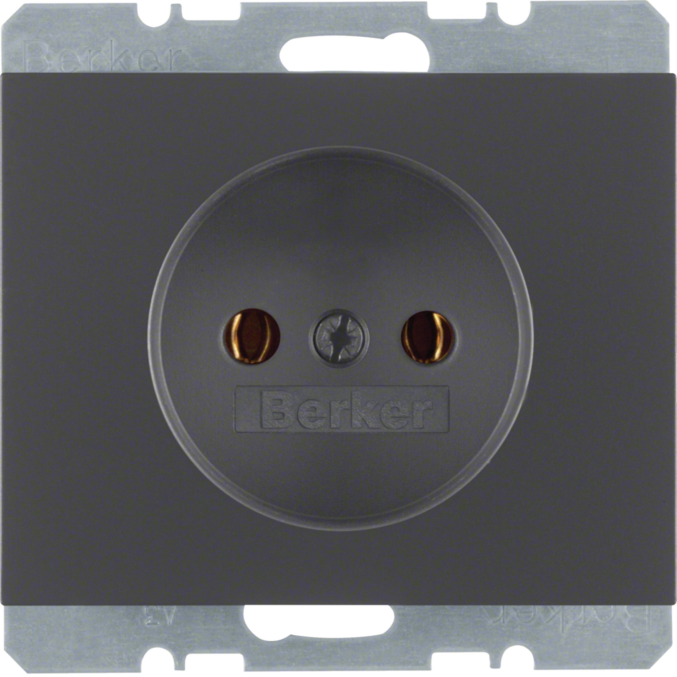 HAGER BOCCHIOTTI - Presa senza messa a terra Berker K.1 antracite opaco, verniciato