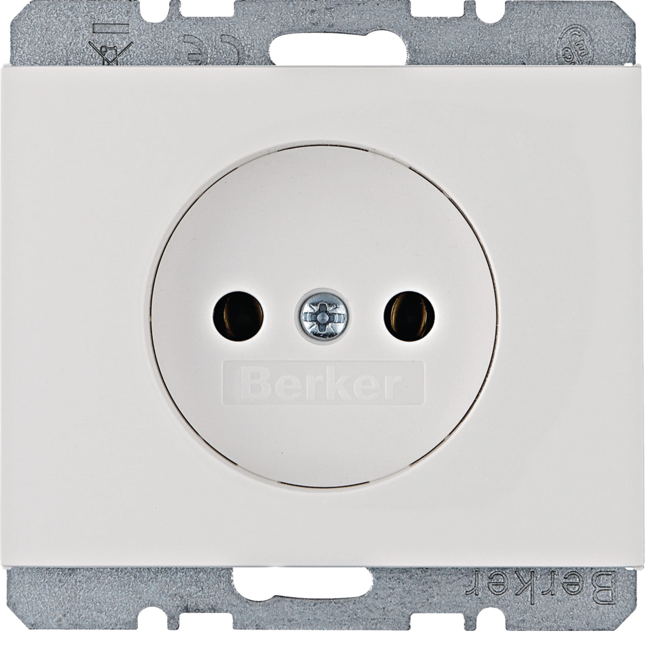 HAGER BOCCHIOTTI - Presa senza messa a terra Berker K.1 bianco polare