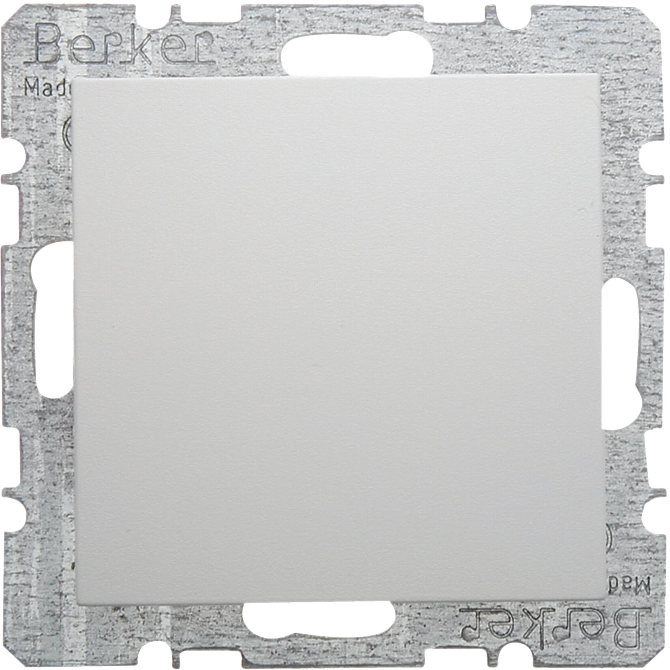 HAGER BOCCHIOTTI - Inserto cieco + pezzo c.le, attacco e graffe Serie S.1/B.3/B.7 bianco pol. opac