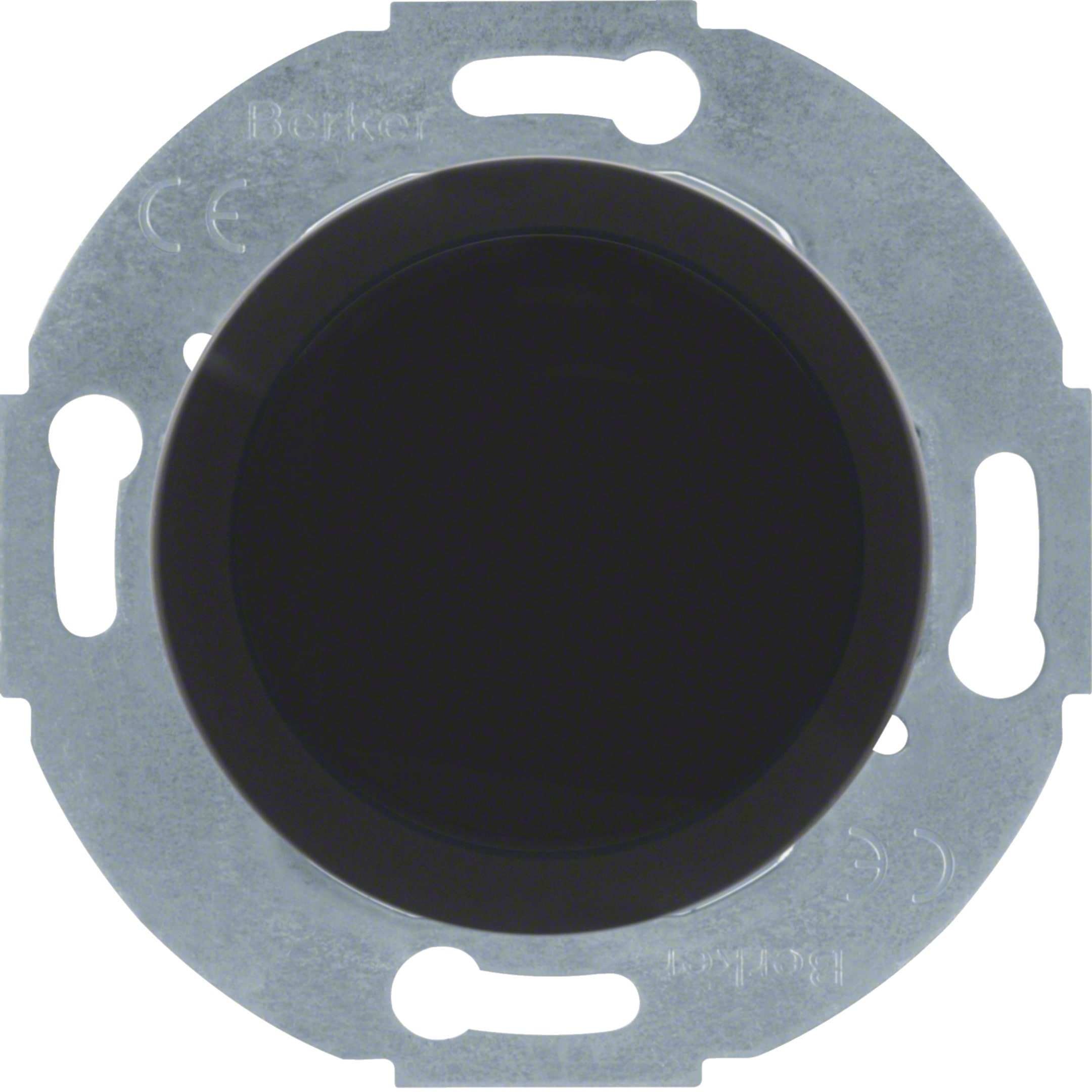 HAGER BOCCHIOTTI - Inserto cieco + pezzo c.le, attacco e graffe Serie 1930/Glas nero lucido