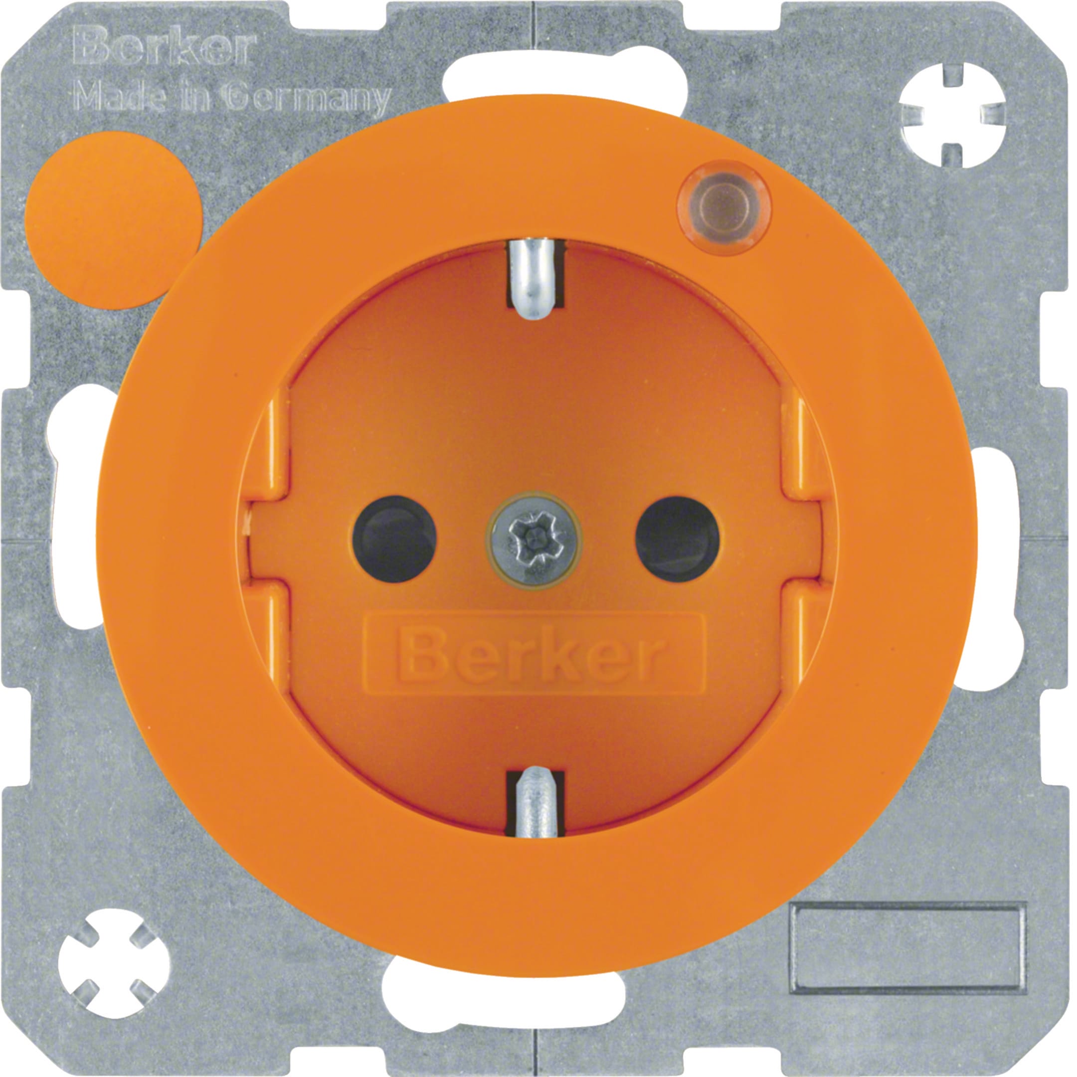 HAGER BOCCHIOTTI - Presa con spinotto di messa a terra e LED di controllo R.1/R.3 arancione lucido