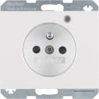 HAGER BOCCHIOTTI - Presa con spinotto di messa a terra e LED di controllo K.1 bianco polare lucido