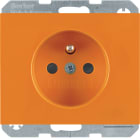 HAGER BOCCHIOTTI - Presa con spinotto messa a terra e LED di controllo Berker K.1 arancione lucido