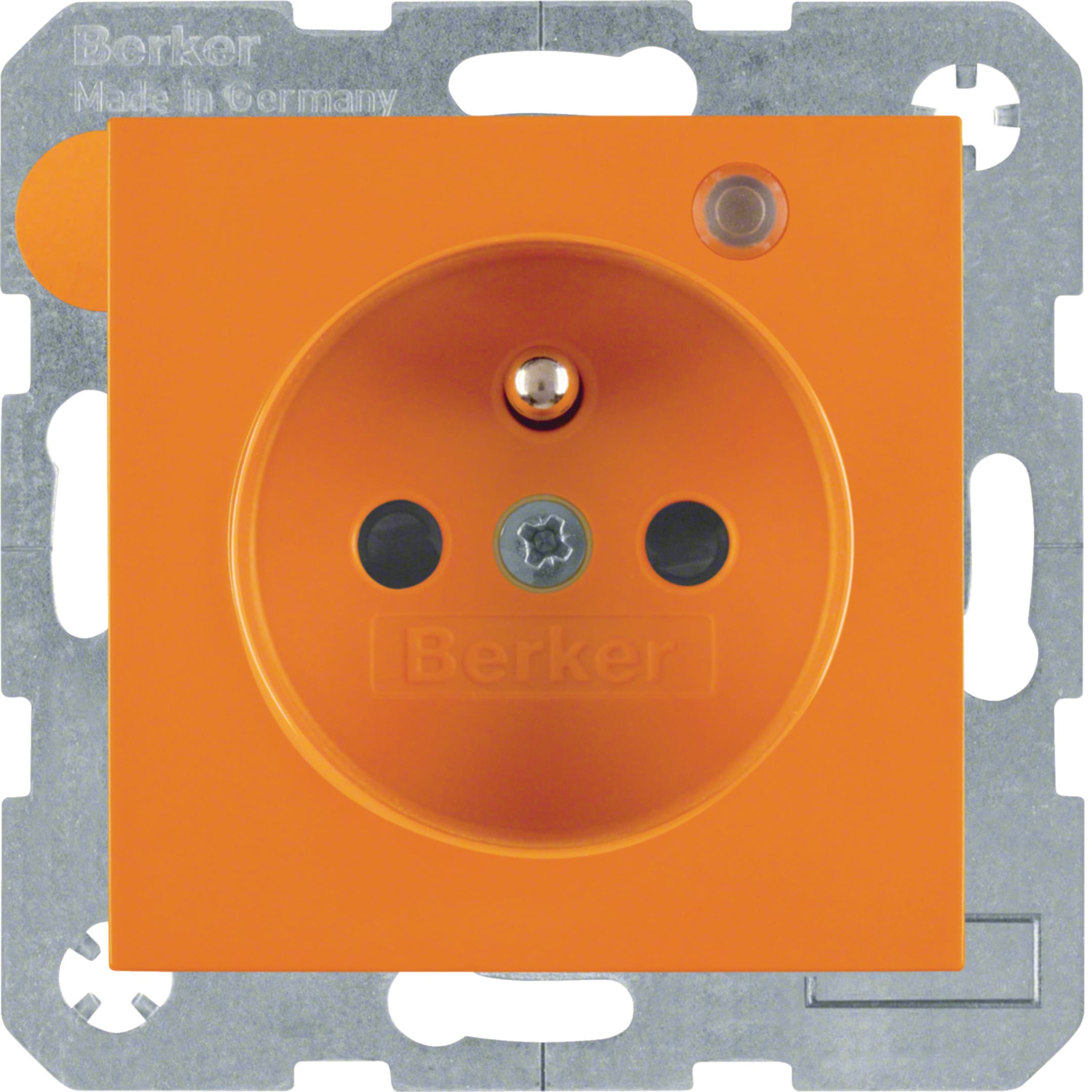 HAGER BOCCHIOTTI - Presa con spinotto di terra e LED di controllo Serie S.1/B.3/B.7 arancione luc.