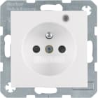 HAGER BOCCHIOTTI - Presa con spinotto di terra e LED di controllo Serie S.1/B.3/B.7 bianc pol. luc.