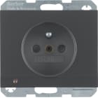 HAGER BOCCHIOTTI - Presa con spinotto x terra + LED orientamento Serie K.1 antrac.opaco