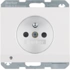 HAGER BOCCHIOTTI - Presa con spinotto x terra + LED orientamento Serie K.1 bianco pol. luc.
